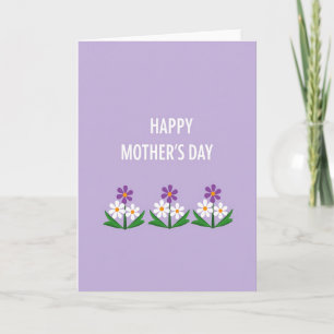 Lavender Mothers Day Flowers Card
