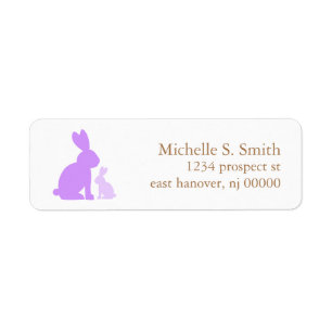 Lavender Mum and Baby Rabbits Baby Shower