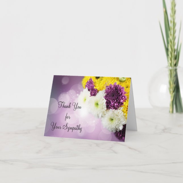 Lavender Mum Thank You Card (Front)