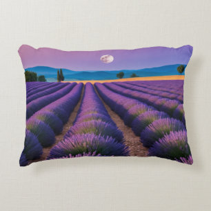Lavender Nature Outdoors Landscape Calm Peaceful  Decorative Cushion