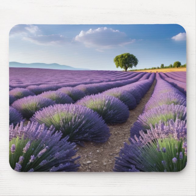 Lavender Nature Outdoors Landscape Calm Peaceful  Mouse Mat (Front)