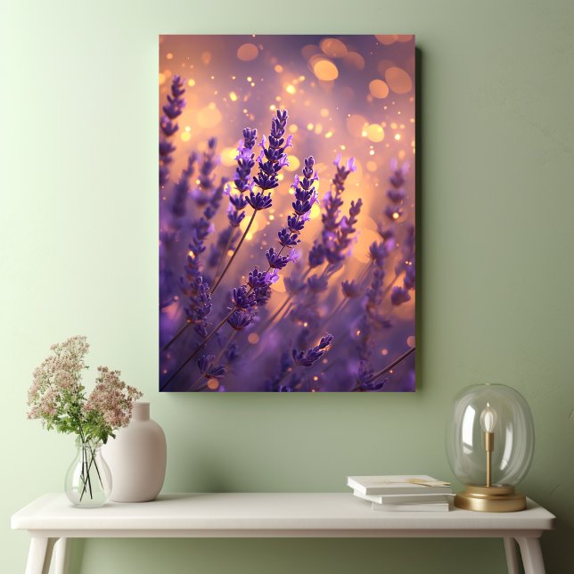 Lavender Night Lights Photography Canvas Print (Creator Uploaded)