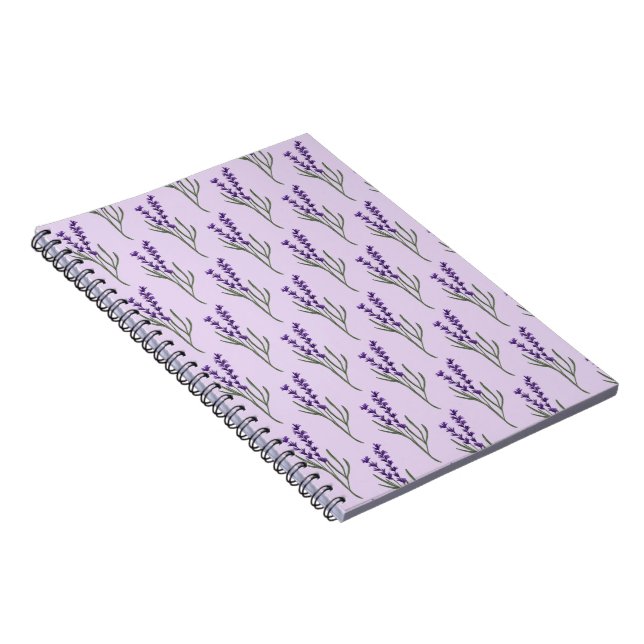 Lavender Notebook Purple Pattern (Right Side)