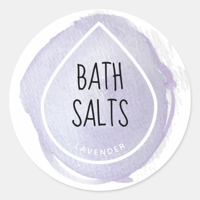 Lavender Oil Drop Essential Oil Craft Label (Front)