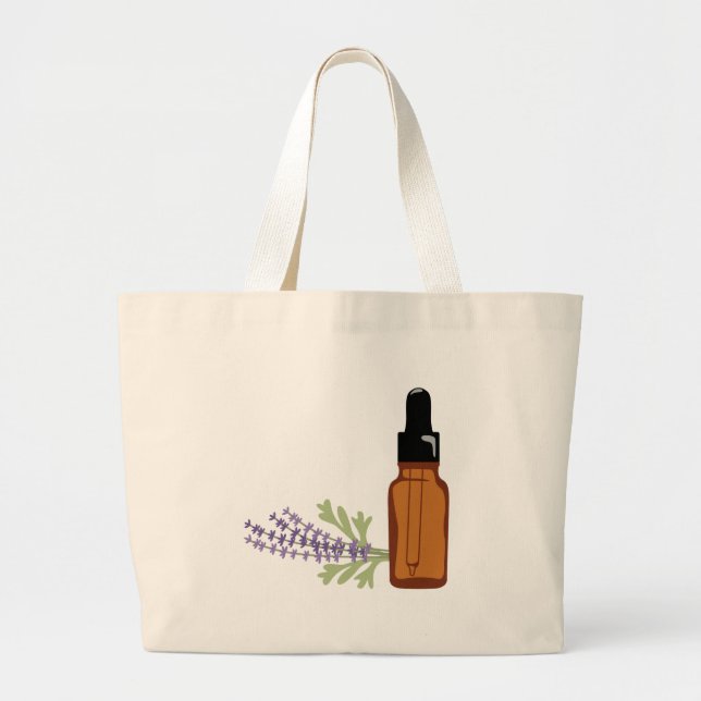 Lavender Oil Large Tote Bag (Front)