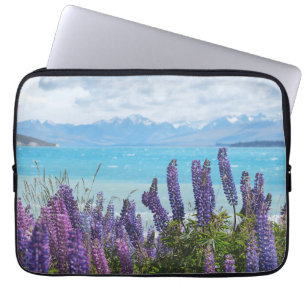 lavender on the lake shore laptop sleeve