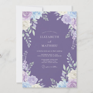Lavender Opulent Summer Wedding Invitation