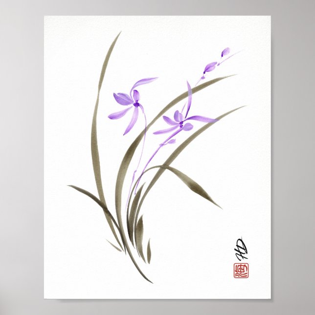 Lavender Orchid Poster (Front)
