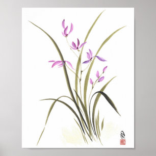 Lavender Orchid Serenity Poster