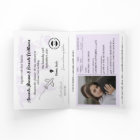 Lavender Passport Photo Wedding Invitation