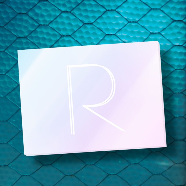 Lavender pastel minimalist typography monogram post-it notes (Creator Uploaded)