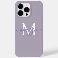 Lavender Pastel Script Monogram Custom Name