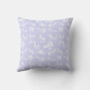 Lavender Pastel Swirl Abstract Cushion