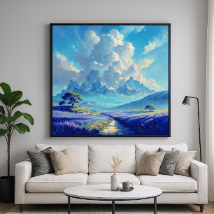 Lavender Path - Painterly Landscape Art Poster