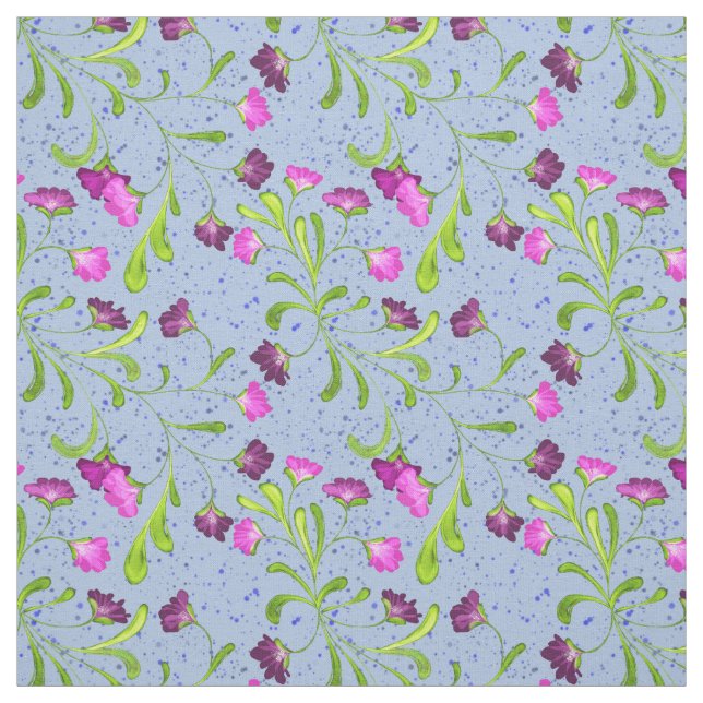 Lavender pattern print on fabric (Swatch)
