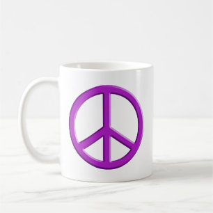 Lavender Peace Sign Coffee Mug