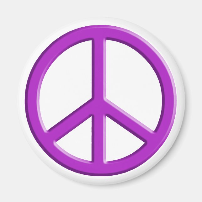 Lavender Peace Sign Magnet (Front)