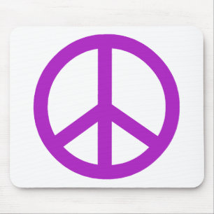 Lavender Peace Sign Mouse Mat