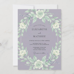 Lavender Peaceful Meadow Wedding Invitation