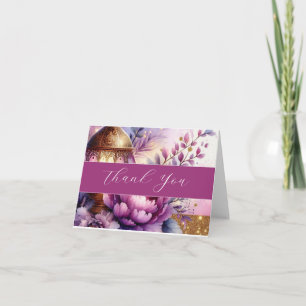 Lavender Peonies Light Watercolor Thank You Card