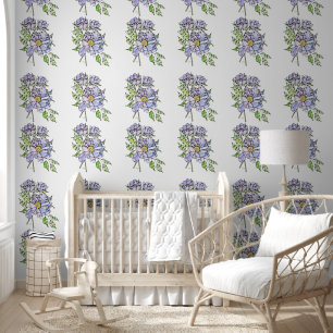 Lavender Peonies - Peel & Stick Wallpaper