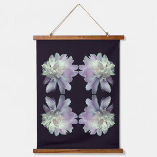 Lavender Peony Flower In Bloom Mirror Abstract Hanging Tapestry
