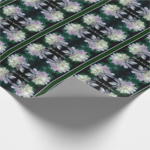 Lavender Peony Flower In Bloom Personalised Wrapping Paper
