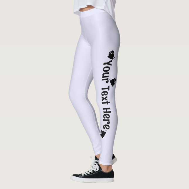 Lavender Personalised Butterfly Name Leggings (Left)