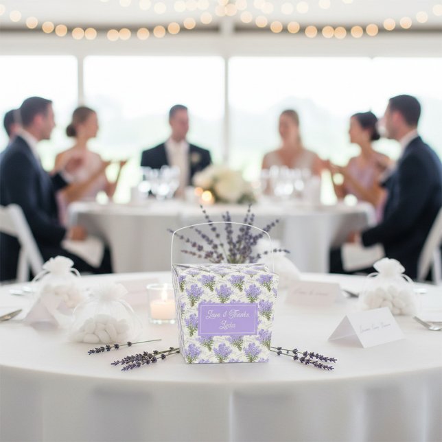 Lavender Personalised  Favour Box (Creator Uploaded)