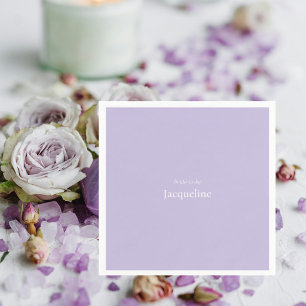 Lavender Personalised Name Bridal Shower Cocktail Napkin