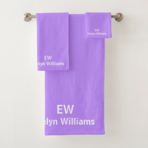 Lavender Personalised Name Towel