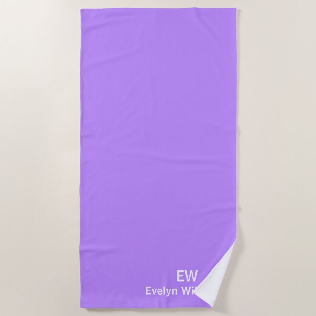Lavender Personalised Name Towel (Front)