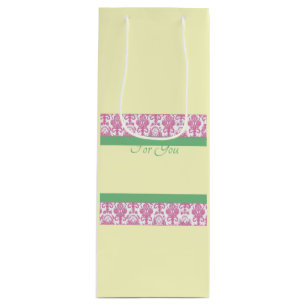 Lavender Personalised Wine Gift Bag