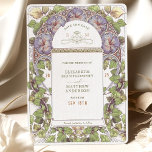 Lavender Petunia Save the Date Vintage Art Nouveau Invitation<br><div class="desc">Petunia Art Nouveau Vintage Save the Date wedding cards by Alphonse Mucha in a floral, romantic, and whimsical design. Victorian flourishes complement classic art deco fonts. Please enter your custom information, and you're done. If you wish to change the design further, click the blue "Customise It" button. Thank you so...</div>