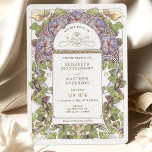 Lavender Petunia Vintage Wedding Art Nouveau Mucha Invitation<br><div class="desc">Art Nouveau Vintage wedding invitations by Alphonse Mucha in a floral, romantic, and whimsical design. Victorian flourishes complement classic art deco fonts. Please enter your custom information, and you're done. If you wish to change the design further, simply click the blue "Customise It" button. Thank you so much for considering...</div>