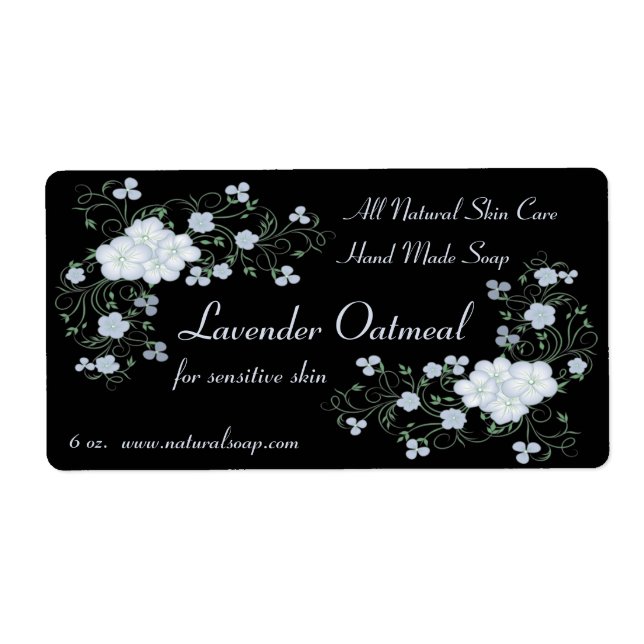 Lavender Phlox Blossoms and Vines Handmade Soap (Front)