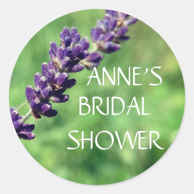 Lavender Photo Classic Sticker (Front)