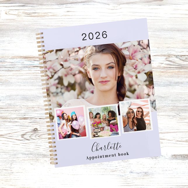 Lavender photo collage appointments 2026 planner (Creator Uploaded)
