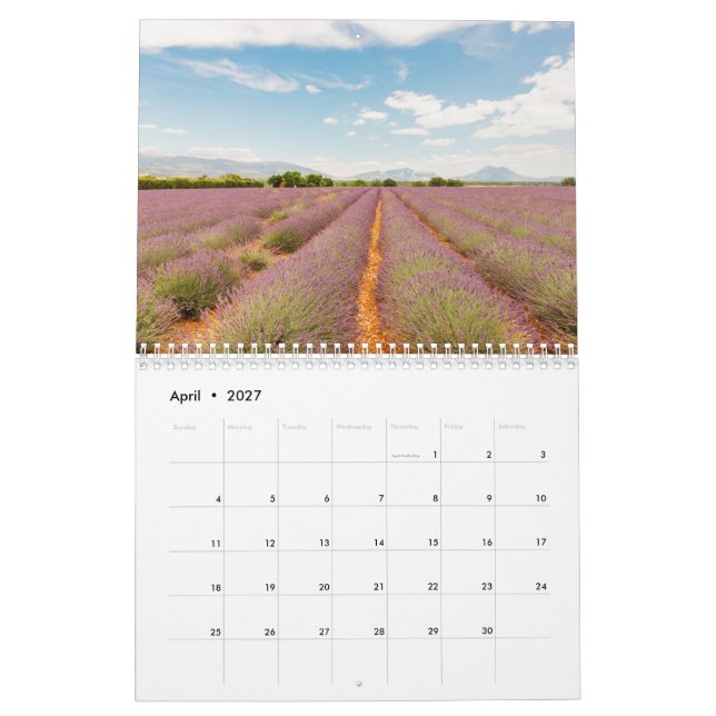 Lavender Photos from France Home Decor Calendar (Apr 2027)