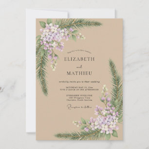 Lavender Pine Botanical Wedding Invitation