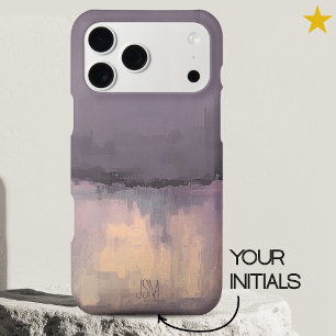 Lavender Pink Abstract Modern Art Custom Name