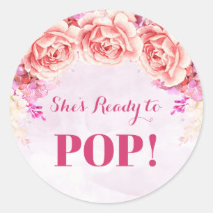 Lavender Pink Flower Ready to Pop Favour Tag