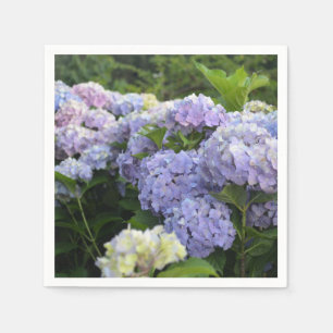 Lavender & Pink Hortensia Hydrangea Flowers Napkin