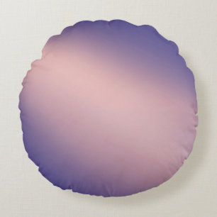 Lavender & Pink Monochrome ombre moonlight  Round Cushion