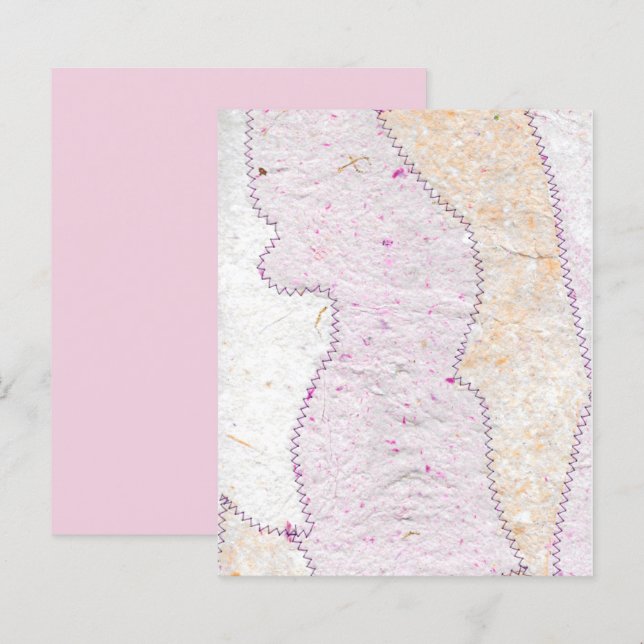 Lavender Pink Orange Handmade Stitched Scrapbook (Front/Back)