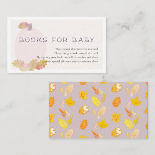 Lavender Pink Pumpkin Book Request Enclosure Card