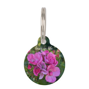 Lavender Pink Rose Pet Tag