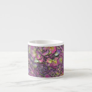 Lavender Pink Rose Petals Watercolor Espresso Cup