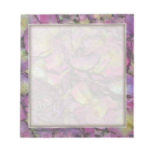 Lavender Pink Rose Petals Watercolor Notepad