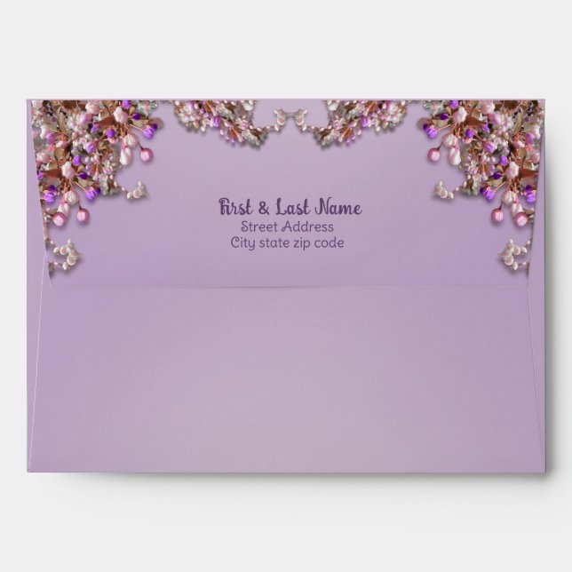 Lavender Pink Spring Lilacs Envelope (Back (Top Flap))